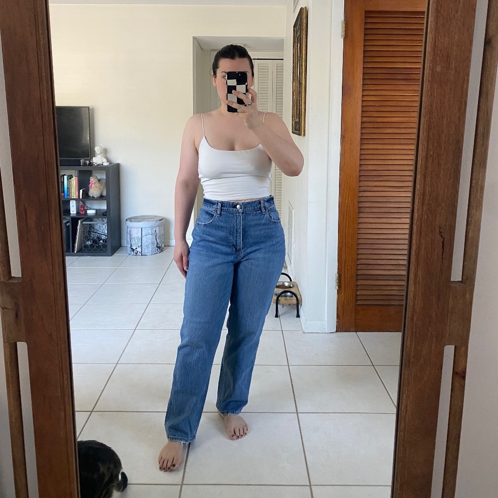 Abercrombie & Fitch Curve Love Ultra High Rise 90s Straight Jean